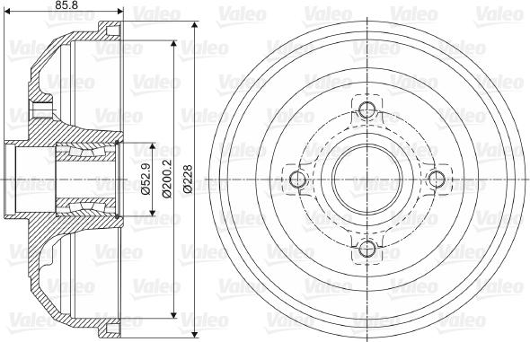 Valeo 237058 - Bremžu trumulis www.autospares.lv