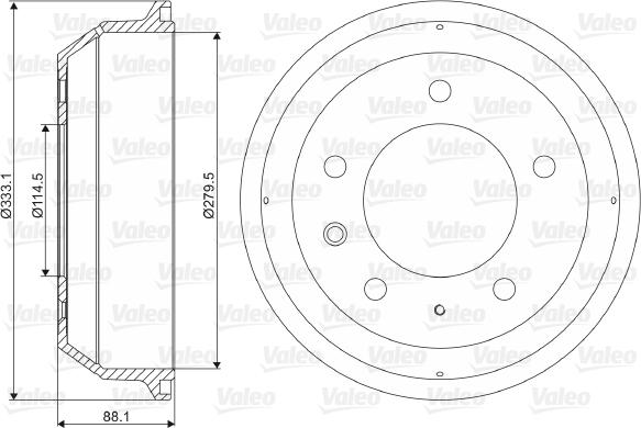 Valeo 237004 - Bremžu trumulis www.autospares.lv