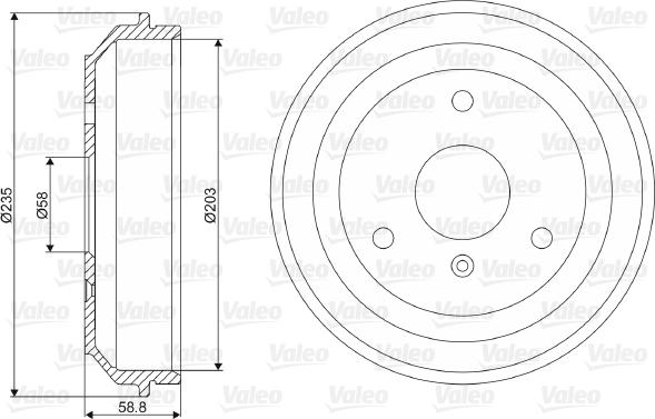 Valeo 237035 - Bremžu trumulis www.autospares.lv