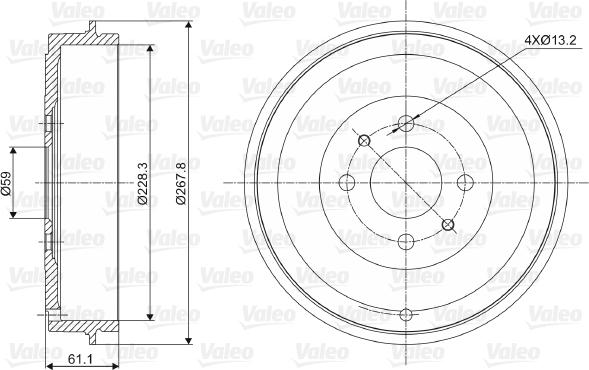 Valeo 237036 - Bremžu trumulis www.autospares.lv