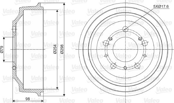 Valeo 237028 - Bremžu trumulis www.autospares.lv