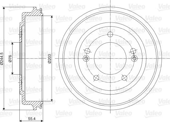 Valeo 237076 - Bremžu trumulis www.autospares.lv