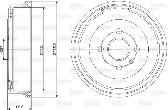 Valeo 237072 - Bremžu trumulis www.autospares.lv