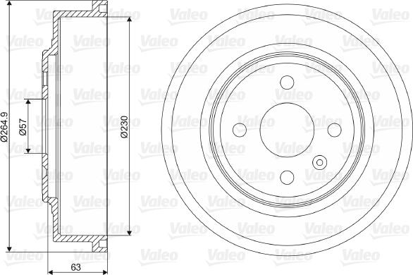 Valeo 237110 - Bremžu trumulis www.autospares.lv