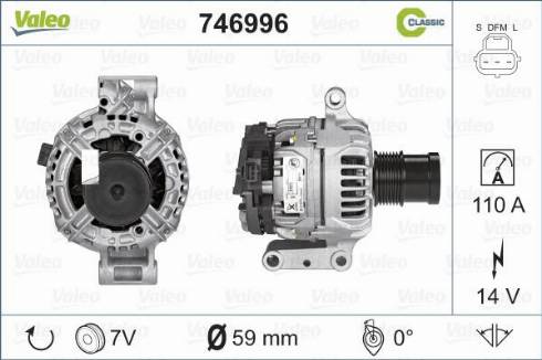 Valeo 746996 - Ģenerators www.autospares.lv