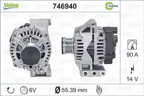 Valeo 746940 - Генератор www.autospares.lv