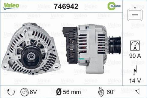 Valeo 746942 - Ģenerators autospares.lv