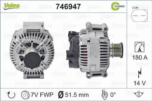 Valeo 746947 - Ģenerators autospares.lv