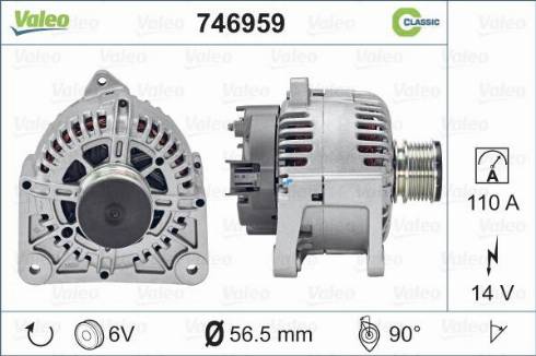 Valeo 746959 - Alternator www.autospares.lv