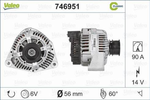 Valeo 746951 - Alternator www.autospares.lv