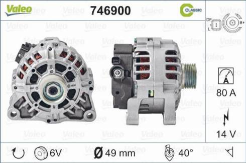 Valeo 746900 - Alternator www.autospares.lv