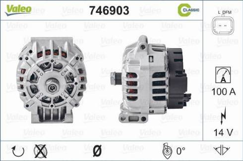 Valeo 746903 - Ģenerators www.autospares.lv