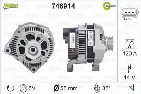 Valeo 746914 - Генератор www.autospares.lv