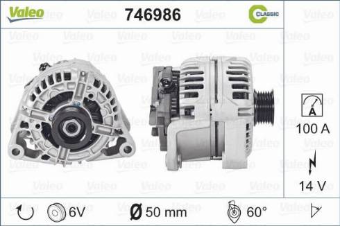 Valeo 746986 - Ģenerators autospares.lv