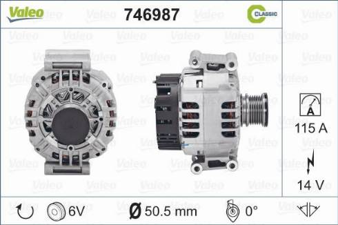 Valeo 746987 - Alternator www.autospares.lv