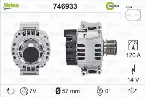 Valeo 746933 - Alternator www.autospares.lv