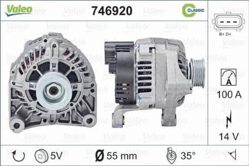 Valeo 746920 - Alternator www.autospares.lv