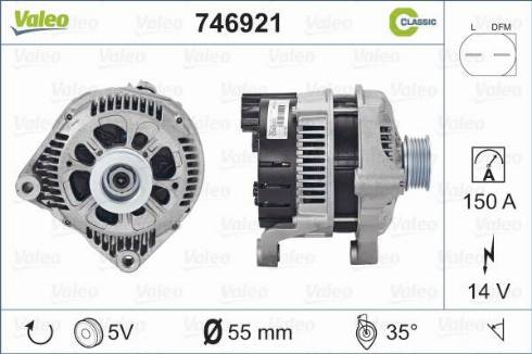 Valeo 746921 - Ģenerators autospares.lv