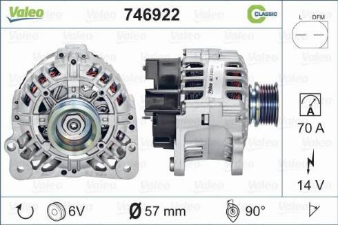 Valeo 746922 - Alternator www.autospares.lv