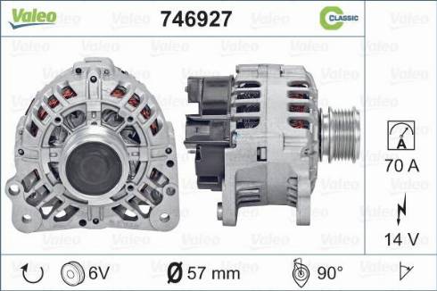 Valeo 746927 - Alternator www.autospares.lv