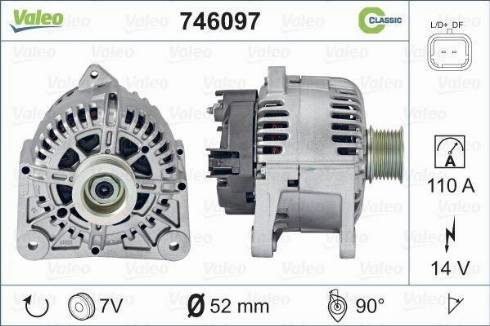 Valeo 746097 - Ģenerators autospares.lv