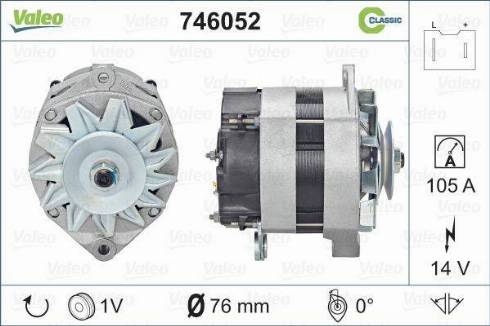 Valeo 746052 - Ģenerators www.autospares.lv