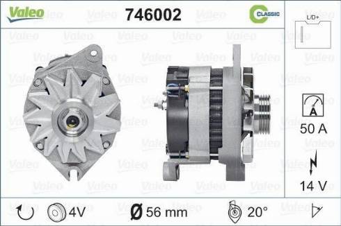 Valeo 746002 - Ģenerators autospares.lv