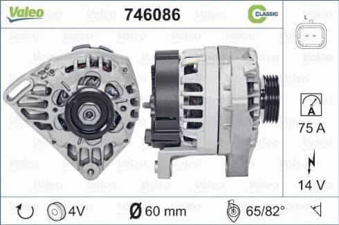 Valeo 746086 - Ģenerators autospares.lv