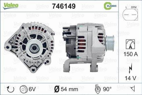 Valeo 746149 - Ģenerators autospares.lv