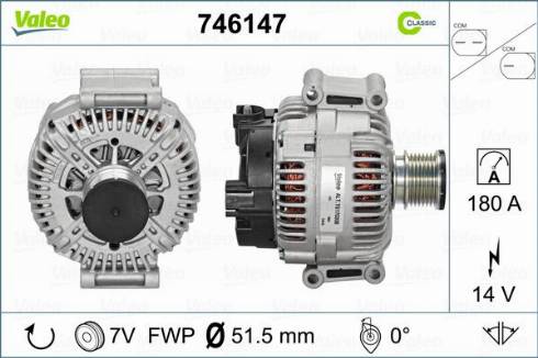 Valeo 746147 - Alternator www.autospares.lv