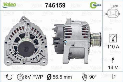 Valeo 746159 - Alternator www.autospares.lv