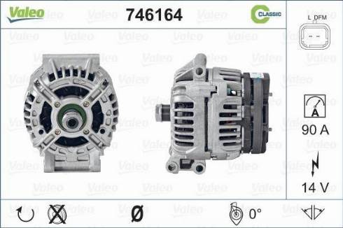 Valeo 746164 - Ģenerators www.autospares.lv