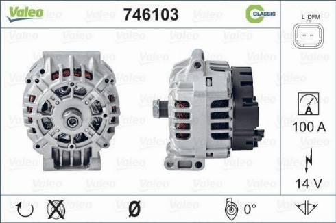 Valeo 746103 - Ģenerators autospares.lv