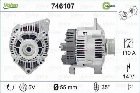 Valeo 746107 - Ģenerators www.autospares.lv