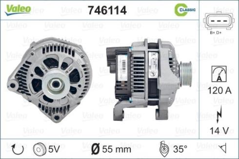 Valeo 746114 - Alternator www.autospares.lv