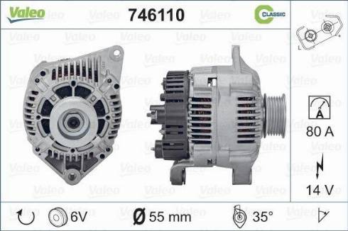 Valeo 746110 - Ģenerators autospares.lv