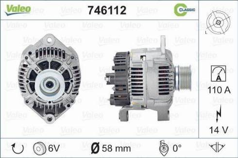 Valeo 746112 - Ģenerators autospares.lv