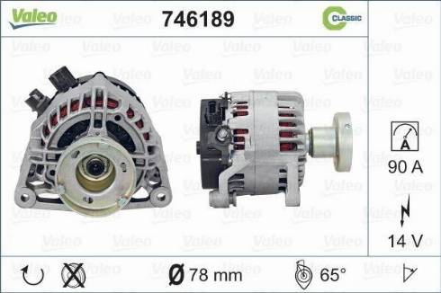 Valeo 746189 - Alternator www.autospares.lv