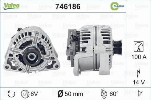 Valeo 746186 - Alternator www.autospares.lv