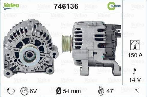 Valeo 746136 - Ģenerators autospares.lv