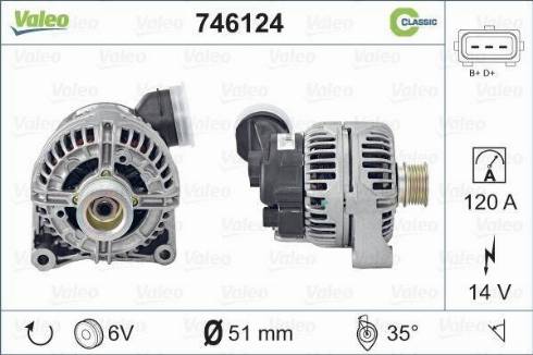 Valeo 746124 - Ģenerators autospares.lv