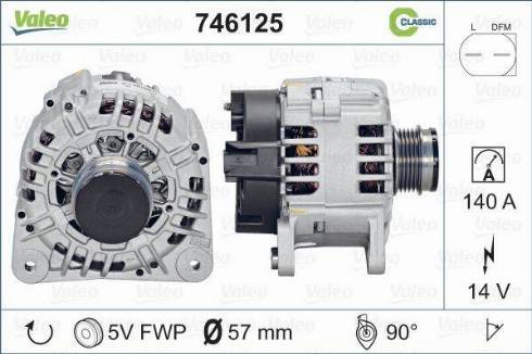 Valeo 746125 - Генератор www.autospares.lv