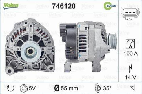 Valeo 746120 - Alternator www.autospares.lv