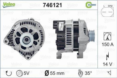 Valeo 746121 - Ģenerators autospares.lv