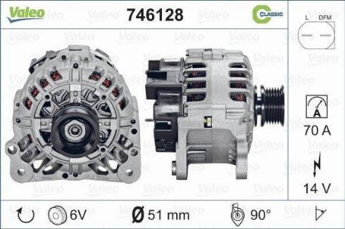 Valeo 746128 - Генератор www.autospares.lv