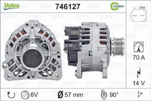 Valeo 746127 - Ģenerators autospares.lv