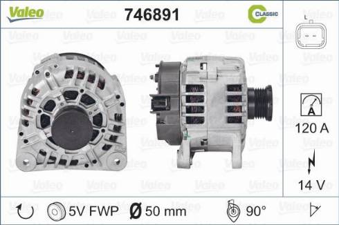 Valeo 746891 - Ģenerators www.autospares.lv