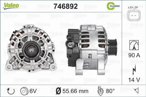 Valeo 746892 - Ģenerators autospares.lv