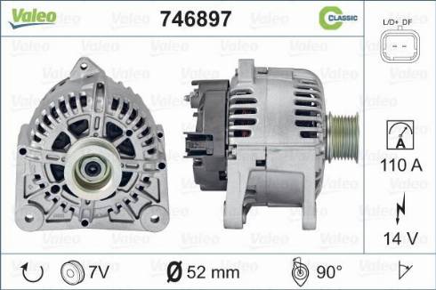 Valeo 746897 - Ģenerators autospares.lv