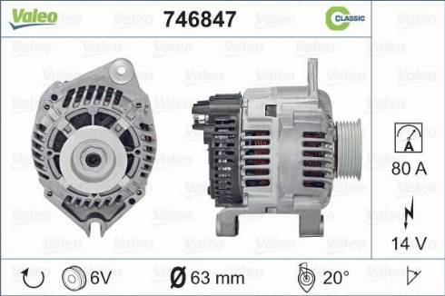 Valeo 746847 - Ģenerators autospares.lv